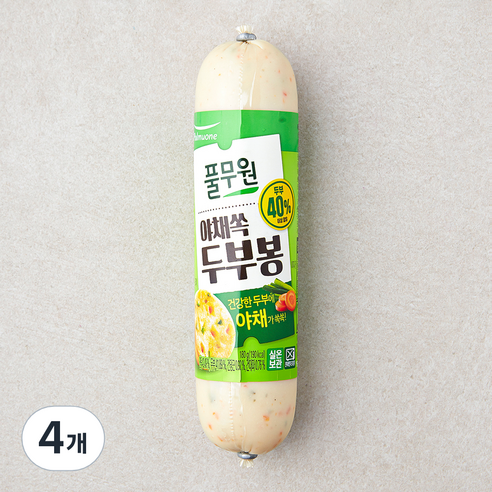 풀무원 야채쏙 두부봉, 180g, 4개