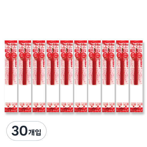 제브라 젤잉크 JF 리필심 0.5mm, 적색, 30개
