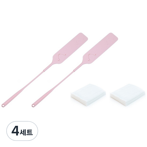 꼬까 틈새 먼지떨이 2p + 청소포 20p 세트, 핑크, 4세트