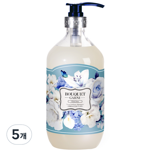 부케가르니 딥퍼퓸 샴푸 클린솝, 1000ml, 5개