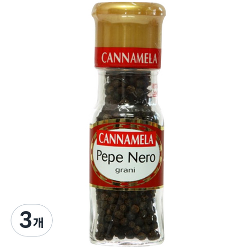 칸나멜라 통 흑후추, 28g, 3개