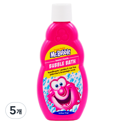 미스터버블 오리지널 버블바스 딸기향, 75ml, 5개