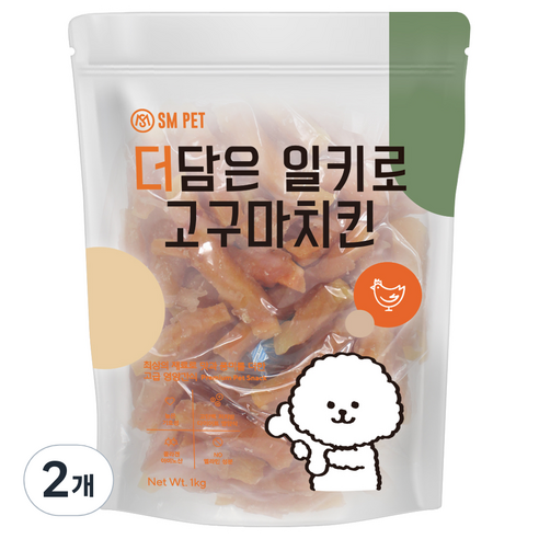 반려동물 더담은 고구마 치킨 수제간식, 1kg, 2개