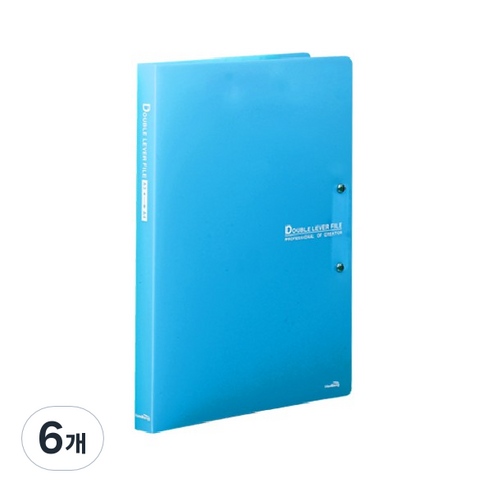 희망사무포인트 더블레바화일 A4, 6개, 하늘