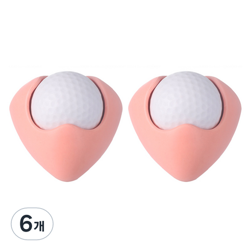 하이원픽 발바닥 마사지 지압볼 7 x 4.5 cm, 핑크, 6개