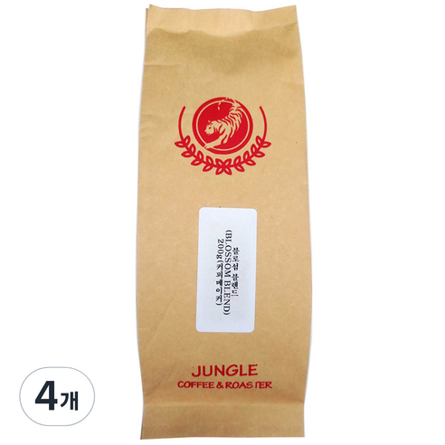 정글인터내셔널 블로섬 블렌드 원두, 200g, 4개, 커피메이커