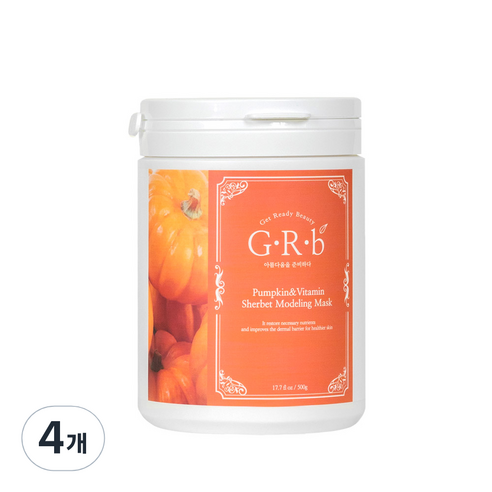 지알비 포도당함유 호박 샤베트 모델링팩 500g, 1개입, 4개
