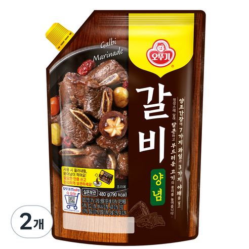 오뚜기 갈비양념 스파우트팩, 2개, 480g