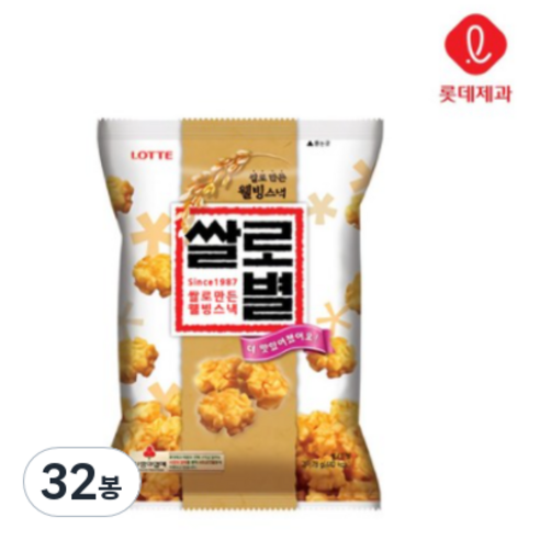 롯데제과 쌀로별 오리지널, 78g, 32봉