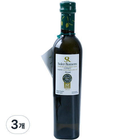 솔레르 로메로 유기농 엑스트라버진 올리브오일, 250ml, 3개