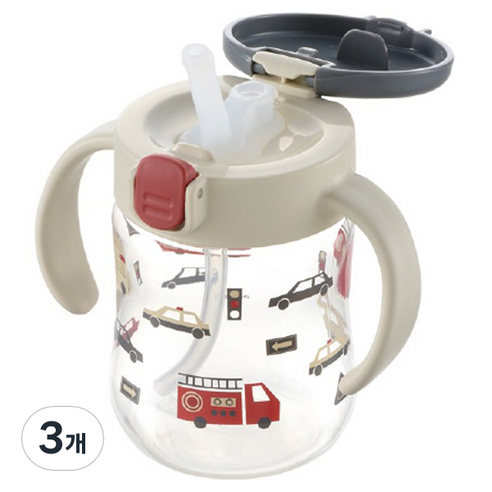 릿첼 TLI 빨대컵 SD 200ml, 그레이, 3개