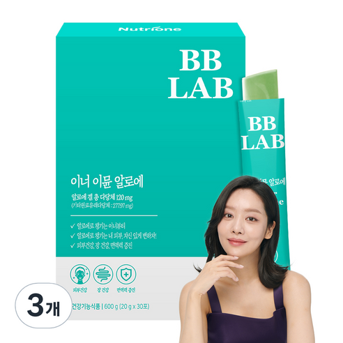 비비랩 뉴트리원 이너 이뮨 알로에, 600g, 3개