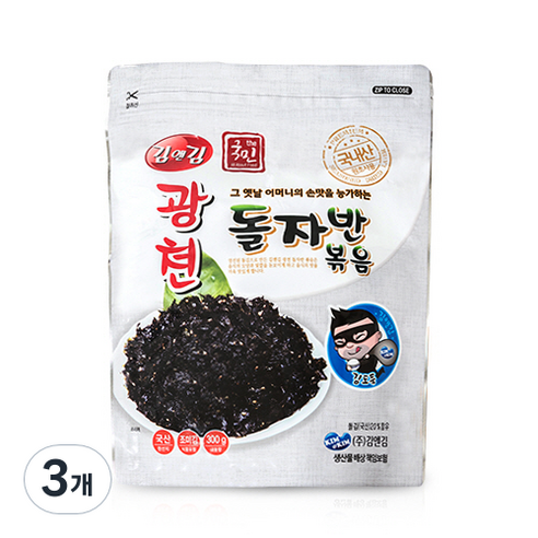 더국민 광천 돌자반볶음 300g, 3개