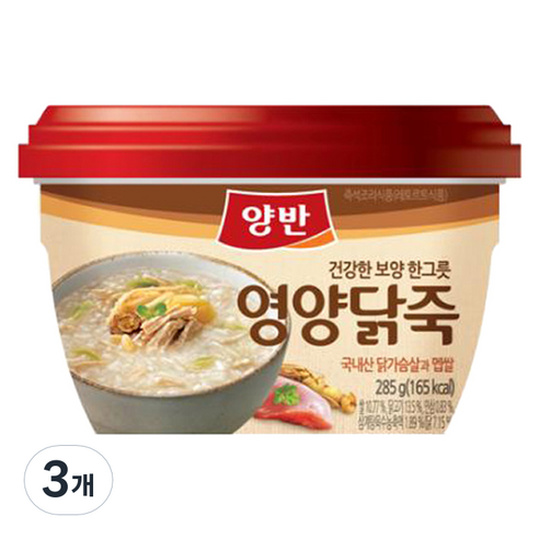동원에프앤비 양반 죽 삼계, 285g, 3개