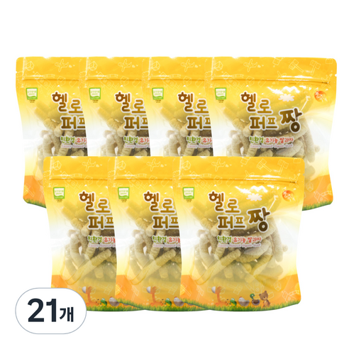 짱죽 유기농 쌀과자 21g, 시금치, 21개