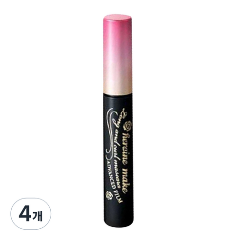 키스미 히로인 메이크 롱앤컬 어드밴스드 필름 마스카라 6g, 01딥블랙, 4개