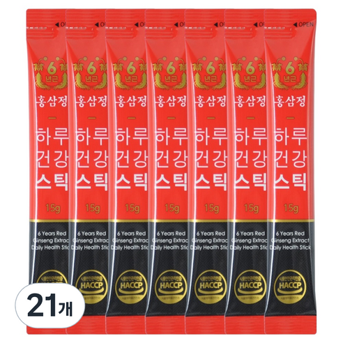 홍삼정 6년근 하루건강스틱, 15g, 21개