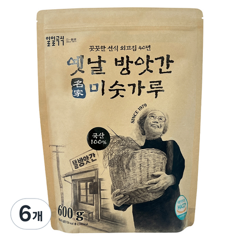 태광선식 옛날 방앗간 미숫가루, 6개, 600g