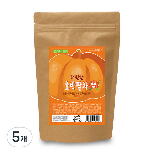 아이앤티 더진한호박팥차 대용량 삼각티백, 1.2g, 50개입, 5개