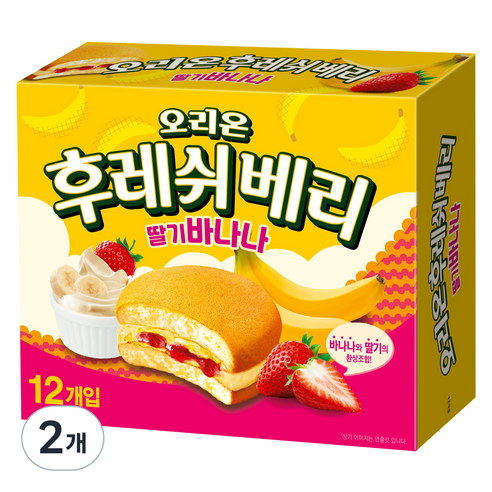 오리온 후레쉬베리 딸기바나나 12p, 348g, 2개