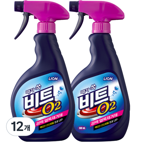 비트 비트 오투 폼 스프레이 강력 얼룩 제거제, 12개, 500ml