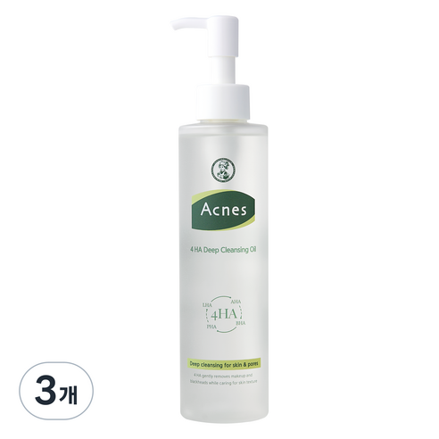 아크네스 4HA 딥 클렌징 오일, 190ml, 3개