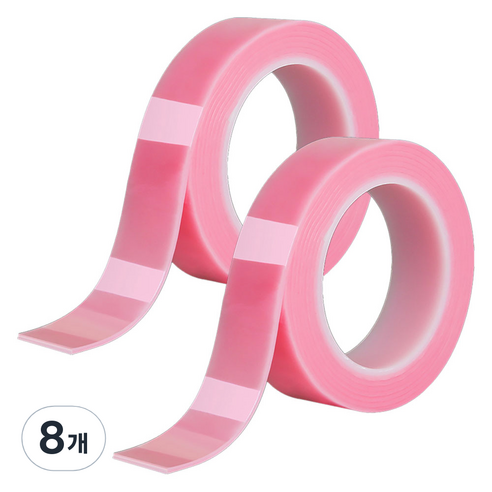 알로데 컬러 나노 매직 양면테이프 3cm x 1m, TYPE01 핑크, 8개