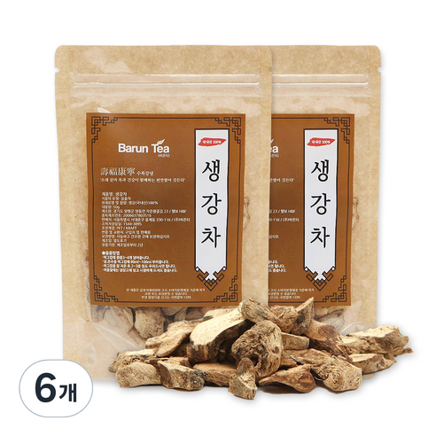 바른티 국내산 생강차, 50g, 1개입, 6개