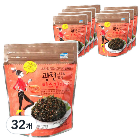 미스김자반 광천 새우 멸치, 40g, 32개