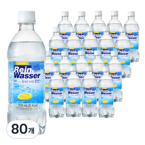 라인바싸 레몬 탄산수, 500ml, 80개
