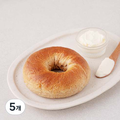 훕훕베이글 유기농 인증 통밀 베이글, 115g, 1개입, 5개