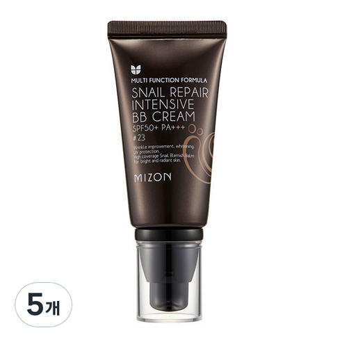 미즈온 스네일 리페어 인텐시브 비비 크림 SPF50+ PA+++ 50ml, 23호, 5개