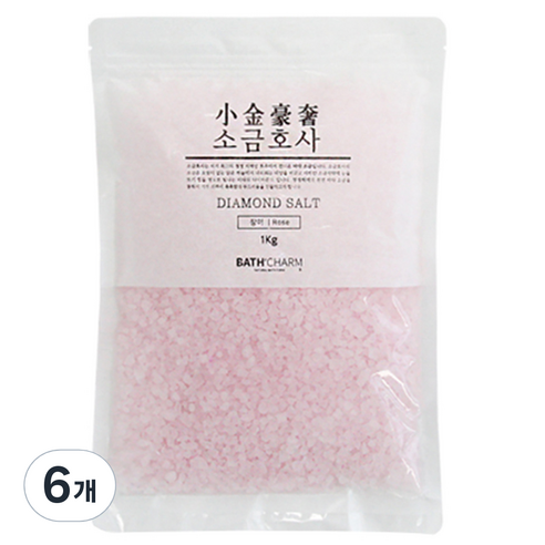 바스참 소금호사 다이아몬드 솔트 장미, 1kg, 6개