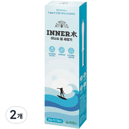 이너수 Y존케어 의료기기 질세정기 2개입, 3.4g, 2개