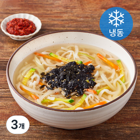 모노키친 광장시장식 멸치칼국수 2인분 (냉동), 474g, 3개