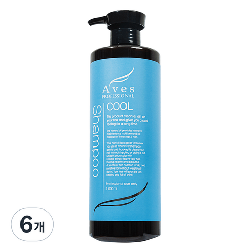 아베스 쿨 스켈프 샴푸, 6개, 1000ml