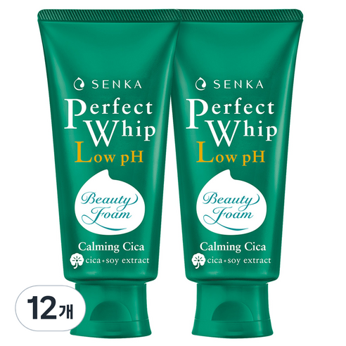센카 퍼펙트 휩 로우 pH 카밍 시카 클렌징 폼, 100g, 12개