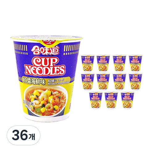 닛신 컵누들 씨푸드 엑소소스 70g, 36개