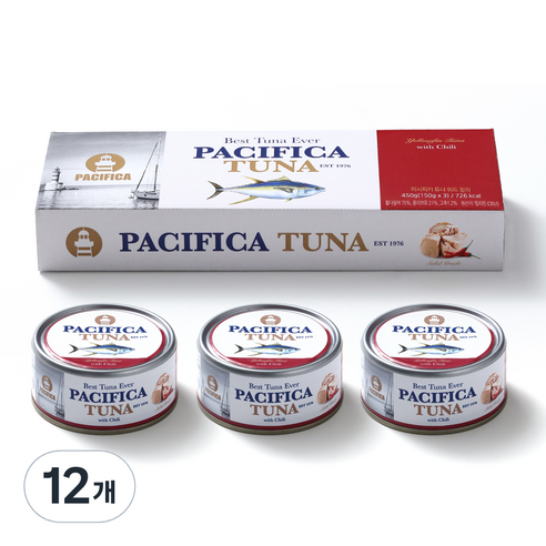 퍼시피카튜나 위드 칠리, 150g, 12개