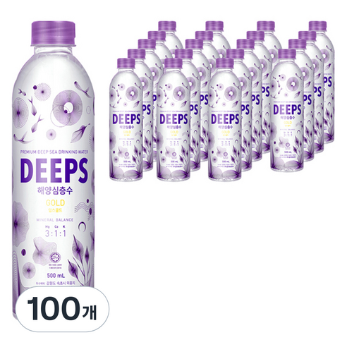 Deeps 골드 해양심층수, 500ml, 100개