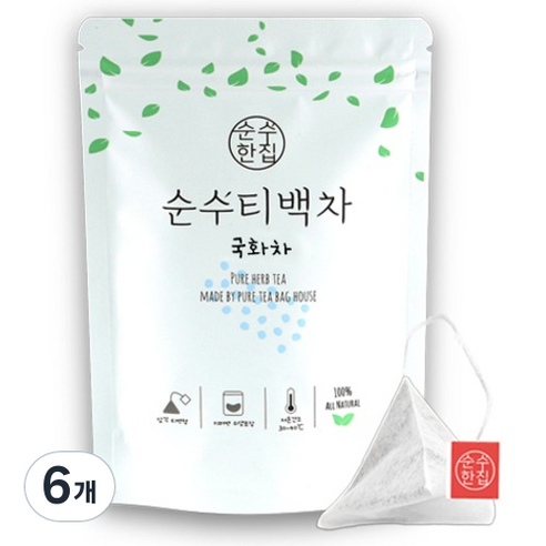 순수한집 국화차 티백, 0.5g, 6개, 10개입