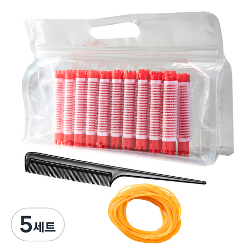 셀리본 헤어볼륨 롤스타 뿌리 볼륨펌 매직찍찍이 롯드 4호 세트, 5세트, 랜덤발송(롯드)