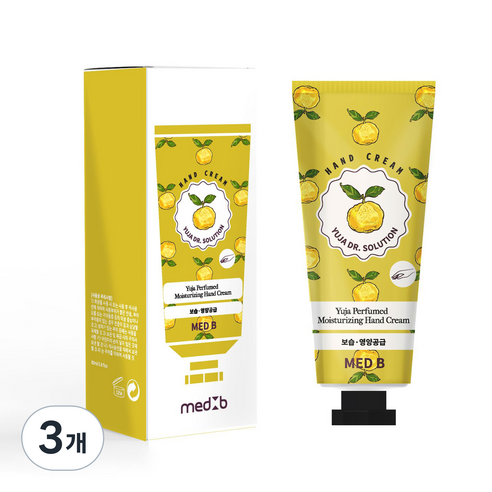메드비 유자 닥터솔루션 핸드크림, 70ml, 3개