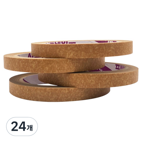 신흥테이프 라바 크라프트 종이 문구테이프 12mm x 25m, 24개