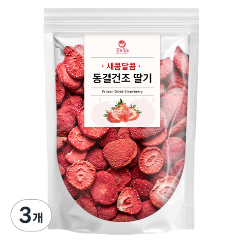 굳드림 동결건조 딸기, 3개, 50g