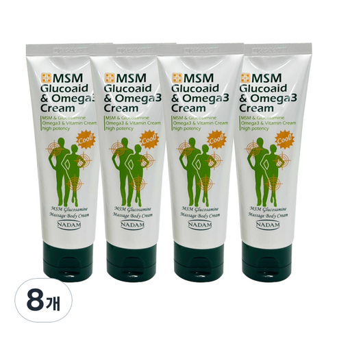 우주상사 바르는 MSM글루코에이드 앤 오메가3 크림, 8개, 120ml