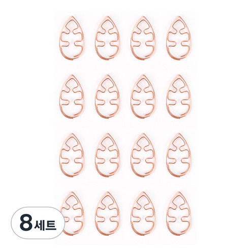 트로피칼 종이 클립 설렘 색상랜덤, 8개입, 8세트