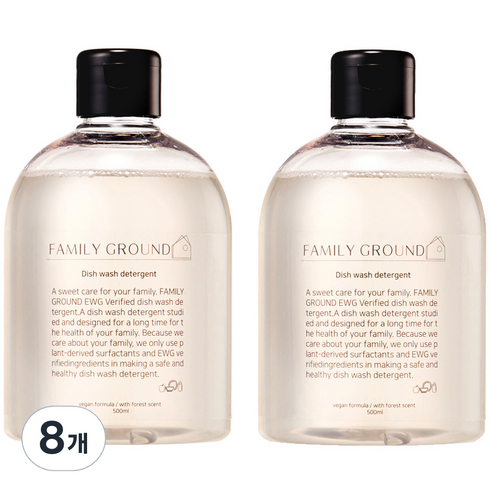 패밀리그라운드 젖병세정제 앤 주방세제 1종 맨손설거지, 8개, 500ml
