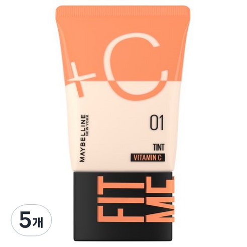 메이블린 핏미 스킨 틴트 30ml, 01 페어 핑크, 5개