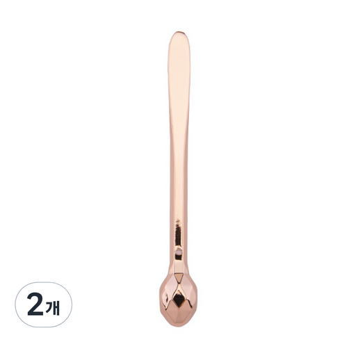생각나래 스킨 케어 아이 마사지 스푼 다이아몬드, 로즈골드, 2개